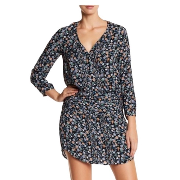 Veronica Beard 100% silk August pin tuck boho printed mini dress - Picture 3 of 12